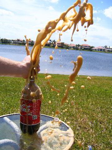 Soda And Mentos Science Fair Project, Coke Cola Aesthetic, Coke And Mentos Volcano, Soda Explosion Experiment, Mentos In Coke Experiment, Cola Aesthetic, Beverage Photography Ideas, Coca Cola Commercial, 11 Birthday