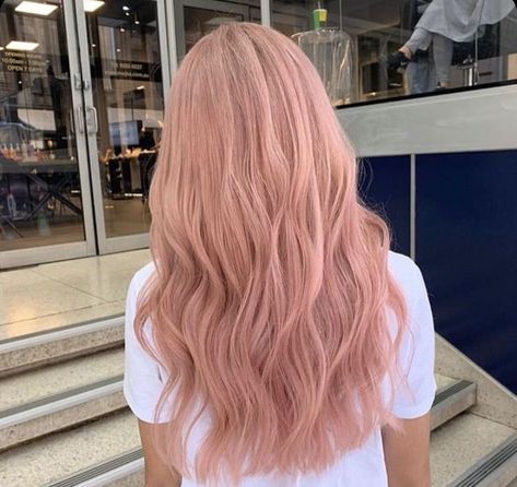 Barely Pink Hair, Light Pink Straight Hair, Rose Gold Hair Korean, Titanium Rose Hair, Milk Tea Pink Hair Color, Milk Tea Pink Hair, Rose Beige Hair, Light Pink Blonde Hair, Smoky Pink Hair