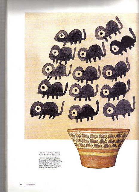 Elena Izcue - stunning illustrator of Peruvian textiles and more, as seen at MOMA [via flickr ladydrag08] Inca Art, Name Drawings, Peruvian Art, Peruvian Textiles, Ancient Pottery, Epic Art, Ipad Wallpaper, Ancient Art, Art Classes