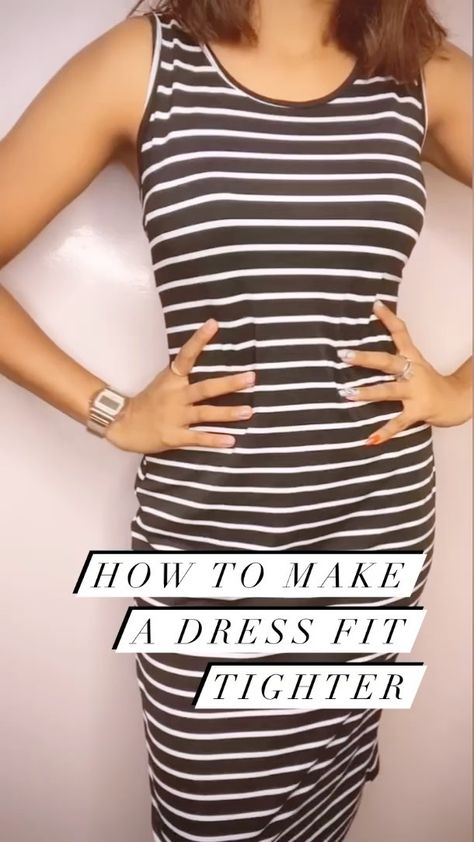 How To Tighten A Dress, Tighten A Dress, Make A Dress, Ribbed Tank Dress, Yay Or Nay, Clothing Hacks, At The Top, A Dress, Tank Dress