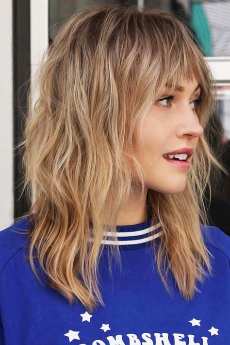 13 Times The Bangs For Round Face Will Rock | LoveHairStyles Fringe Styles, Modern Shag Haircut, Bombshell Hair, Modern Shag, Medium Shag Haircuts, Long Shag Haircut, Bangs For Round Face, Shag Hairstyles, Shag Haircut