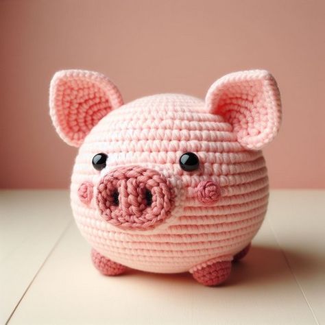 Free Crochet Pig Amigurumi Pattern Chunky Pig Crochet Pattern, Crochet Amigurumi Pig Free Pattern, Arigumi Pig Patterns Free, Mini Pig Amigurumi Free Pattern, Cute Pig Crochet Pattern Free, Crochet Pig Ears Free Pattern, Crochet Pig Free Pattern, Free Pig Crochet Pattern, Amigurumi Pig Free Pattern