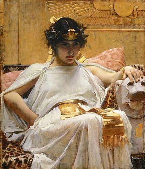 Cleopatra Art, Waterhouse Paintings, John Waterhouse, John William Godward, Empire Romain, John William Waterhouse, Historical Painting, Ancient Origins, Pre Raphaelite