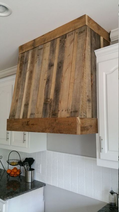 Rustic range hood. Custom Rustic Hood Vent Cover by SAWCustomWoodwork on Etsy: Kitchen Hood Ideas, Stove Range Hood, Range Hood Cover, Kitchen Hood Design, Farmhouse Rustic Kitchen, Kitchen Vent Hood, Hood Vent, Kitchen Vent, Wood Range Hood