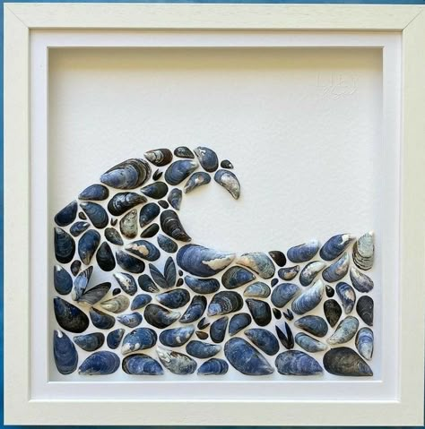 Seashell Art Diy, Art Coquillage, Shell Crafts Diy, Sea Glass Crafts, Seashell Art, Beach Crafts, Seashell Crafts, Sea Glass Art, Shell Art