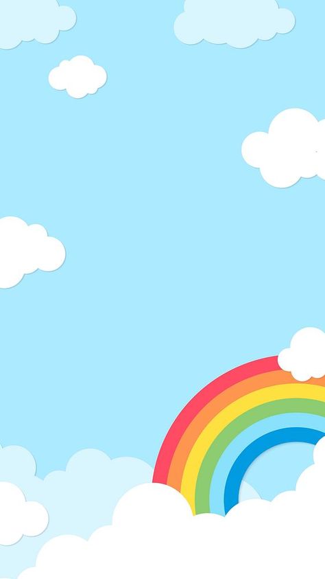 Rainbow Instagram Story, Rainbow Phone Wallpaper, Sky Iphone Wallpaper, Paper Cut Illustration, Phone Wallpaper Cute, Instagram Story Background, Computer Wallpaper Hd, Sky Iphone, Mobile Background