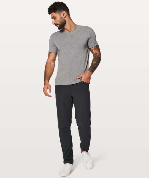 Lululemon ABC Pant Classic *34" - Melanite - lulu fanatics Men Athletic Outfits Street Styles, Abc Pants Lululemon Men Outfit, Men’s Lululemon Outfit, Lululemon Outfit Men, Lululemon Men Outfit, Mens Lululemon Outfit, Male Gym Outfit, Mens Athleisure Outfits, Men Athletic Outfits