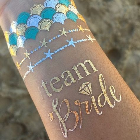 Mermaid Flash, Copper Tattoo, Tattoos Mermaid, Bachelorette Party Tattoos, Mermaid Bachelorette Party, Bachelorette Party Tattoo, Mermaid Bridal Showers, Last Splash, Mermaid Bachelorette