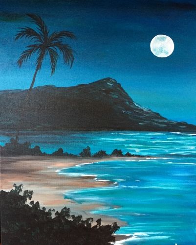 Easy Landscape Paintings, Oil Painting Techniques, Simple Canvas Paintings, Easy Canvas Painting, Canvas Painting Diy, Simple Acrylic Paintings, Beginner Painting, Beach Painting, Painting Class