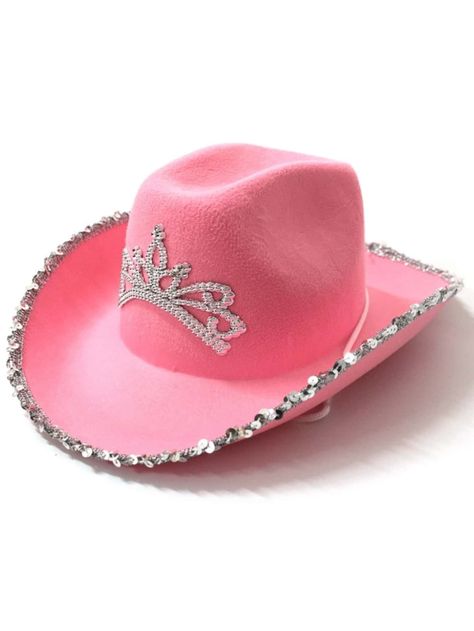 Traje Cowgirl, Cowgirl Hats Western, Sombrero Cowboy, Jeans Rosa, Pink Cowboy Hat, Cowgirl Outfit, Cowboy Costume, Felt Cowboy Hats, Pink Crown