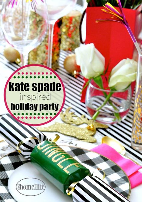 Kate Spade Christmas, Holiday Lunch, Hosting Parties, Kate Spade Inspired, Pink Carnations, Paper Hat, Christmas Crackers, Christmas Tablescapes, Floral Foam