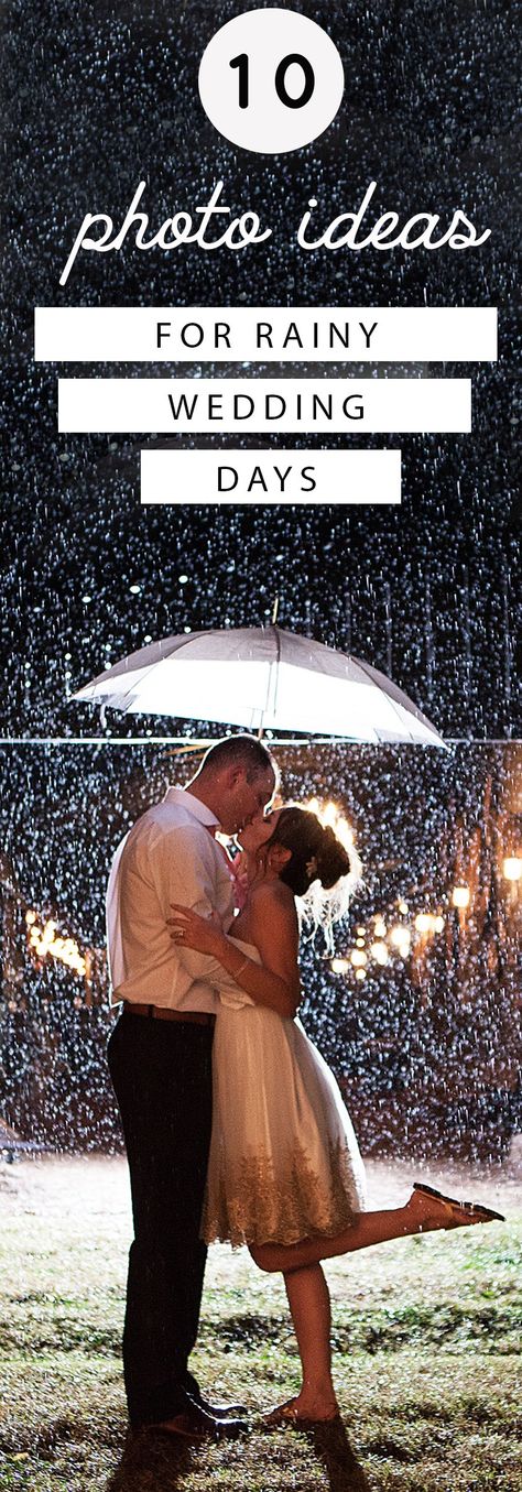 Wedding Photos With Umbrellas Rainy Days, Rain On Wedding Day Pictures, Rainy Elopement Photography, Wedding In The Rain Photo Ideas, Rainy Day Prom Picture Ideas, Wedding Rain Pictures, Rainy Day Wedding Photos, Raining Wedding Pictures, Rainy Wedding Day Photos