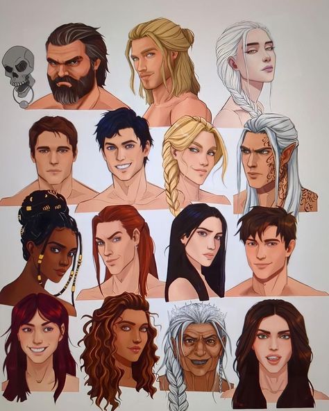 𝑨𝒔𝒎𝒂 ✨ on Instagram: “Can you name all these Throne of Glass characters?🌚 || Art by @courtmakes_art . . . . . . . #throneofglass #crownofmidnight…” Azriel Gwyn, Tog Characters, Cassian Nesta, Throne Of Glass Characters, Queen Of Shadows, Throne Of Glass Fanart, Sara J Maas, Aelin Ashryver Galathynius, Celaena Sardothien