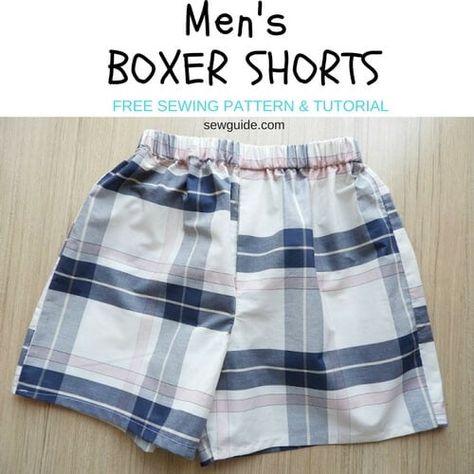 Mens Boxer Shorts Pattern Free, Mens Boxer Shorts Pattern, Mens Boxers Pattern, Boxers Pattern, Sewing Patterns For Men, Shorts Pattern Sewing, Boxer Pattern, Boxer Shorts Pattern, Shorts Pattern Free