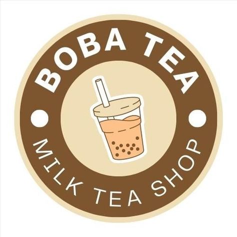 logo Milktea Shop Design Simple, Logo For Milktea Business, Logo Design Milk Tea, Milktea Logo Design Ideas Aesthetic, Milktea Aesthetic Logo, Boba Shop Logo, Milktea Logo Ideas, Milk Tea Picture, Milk Tea Logo Design Ideas