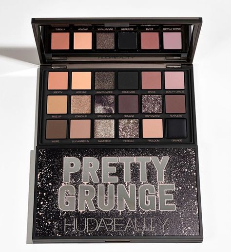 Huda Grunge Palette, Grunge Makeup Palette, Grunge Eyeshadow Palette, Huda Beauty Grunge Palette, Huda Beauty Pretty Grunge Palette, Pretty Grunge Huda Beauty, Indie Aesthetic Makeup, Affordable Wishlist, Huda Eyeshadow Palette