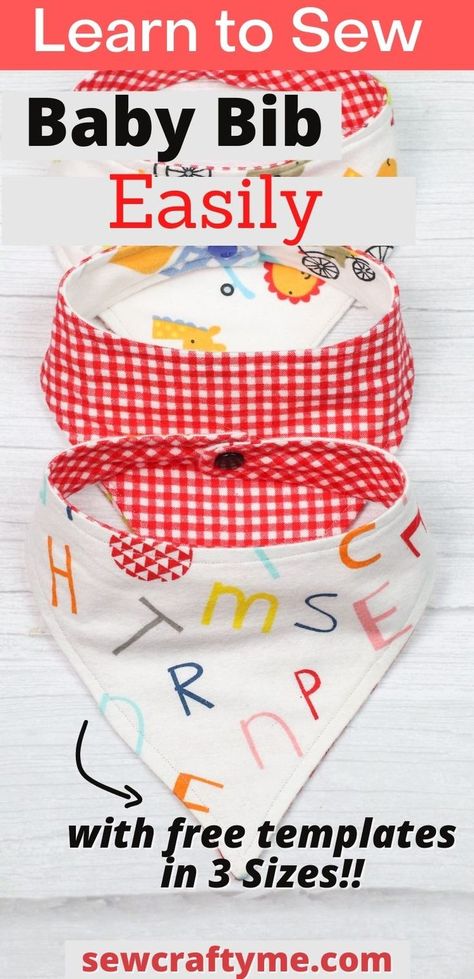 Bandana Bibs Diy, Bandana Bib Pattern Free, Bib Pattern Free, Baby Bib Tutorial Free Pattern, Bib Sewing Pattern, Baby Bibs Patterns Free, Bandana Bib Pattern, Baby Clothes Patterns Sewing, Diy Sewing Gifts