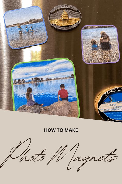 How To Make Refrigerator Magnets, Diy Photo Magnets Gift Ideas, Diy Fridge Magnets Photo, Diy Photo Magnets, Diy Refrigerator Magnets, How To Make Fridge Magnets, Fridge Magnets Diy Homemade, Photo Magnets Diy, Diy Magnets Fridge