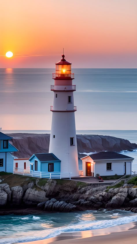 Lighthouse Images, Lighthouse Photography Landscape, The Lighthouse Aesthetic, Light House Photography Ocean, Beautiful Lighthouse Sunsets, Lighthouse Inspiration, Faroe Islands Lighthouse, Lighthouses Photography, Photo To Art