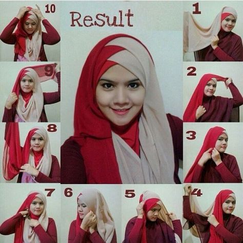 Easy Winter Hijab Styles With Turorials – The Lady of the House Hijab Styles For Party, Easy Hijab Style, Hijabi Mode, Hijab Stile, How To Wear Hijab, Tutorial Hijab Pashmina, Hijab Simple, Estilo Hijab, Turban Hijab