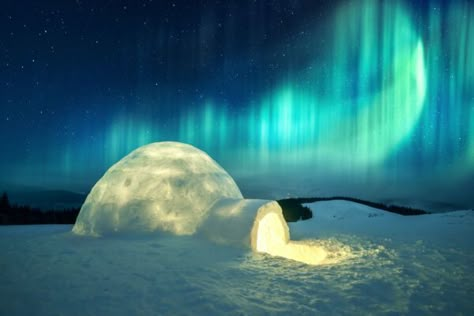 You can sleep in igloos under the northern lights in Greenland Luxury Places, Jade Mountain Resort, Polar Lights, Winter Mountains, Aurora Borealis Northern Lights, Winter Mountain, Travel Trends, Polar Light, Divine Nature