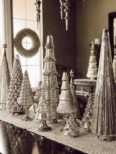 Glass trees . Mercury Glass Christmas Trees Mercury Glass Christmas Trees, Mercury Glass Trees, Glass Christmas Trees, Christmas Booth, Mercury Glass Christmas Tree, Glass Trees, Crystal Christmas Tree, Mercury Glass Christmas, Silver Christmas Tree