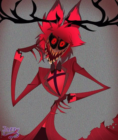 Alastor Fanart Creepy, Alastor Demon Form, Alastor Creepy, Radio Demon, Creepy Smile, Alastor Hazbin Hotel, Vivziepop Hazbin Hotel, Hotel Art, Helluva Boss