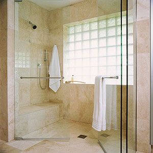 Bathroom Windows In Shower, Clear Shower Door, Small Bathroom With Shower, Window In Shower, Bathroom Shower Design, Double Shower, Master Bath Remodel, Bathroom Shower Tile, Bathroom Windows