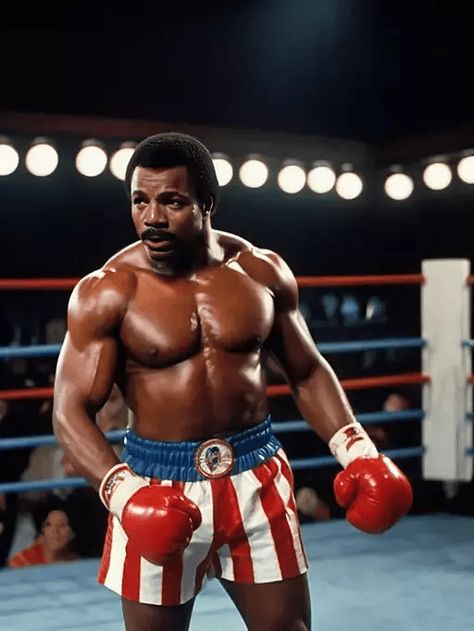 Rocky Sylvester Stallone, 80's Movies, Arnold Schwarzenegger Bodybuilding, Apollo Creed, Schwarzenegger Bodybuilding, Carl Weathers, Boxing Images, Boxing History, Heartland Tv