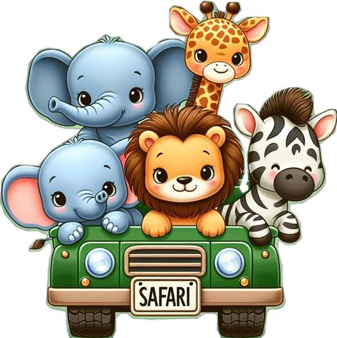 Safari Baby Clipart, Safari Baby Png, Educational Murals, Cute Animal Family, Cartoon Spaceship, Animal Pictures For Kids, Animal Mashups, Mom Drawing, Recycling For Kids