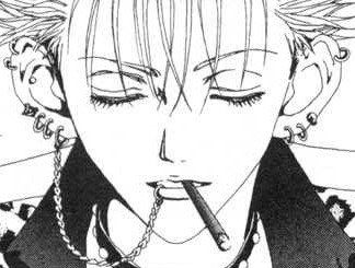 nana Nana Piercing Anime, Nana Ear Piercings, Nana Piercing, Nana Earrings, Fake Lip Piercing, Shin Okazaki, Septum Labret, Nana Ring, Shinichi Okazaki