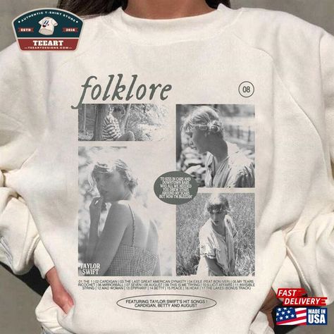 Folklore Tracklist Aesthetic Shirt Vintage Album Hoodie Sweatshirt Check more at https://teeartdesigns.com/product/folklore-tracklist-aesthetic-shirt-vintage-album-hoodie-sweatshirt/ Tracklist Aesthetic, Folklore Tracklist, Mad Women, Aesthetic Shirt, Bon Iver, Aesthetic Shirts, Hit Songs, Hoodie Sweatshirt, Sweatshirts Hoodie