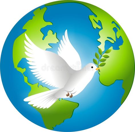 Illustration about Vector illustration of peace dove and earth. Illustration of symbol, white, bird - 9328600 Christmas Tree Paper Craft, Peace Pigeon, Christian Background Images, Peace Pictures, Pigeon Pictures, Peace Bird, Dove Pictures, Earth Illustration, Photo Album Design