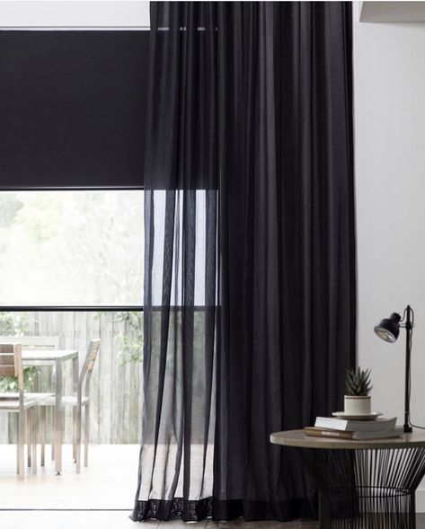 Linen Sheers, Room Curtains Ideas, Living Room Curtains Ideas, Black Sheer Curtains, Sheer Blinds, Modern Window Treatments, Designer Bedroom, Prints Photography, Curtains Ideas