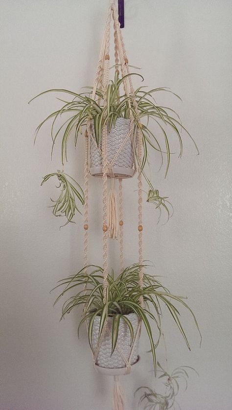 Diy Macrame Wall Hanging, Indoor Plant Hangers, Macrame Plant Hanger Patterns, Macrame Hanging Planter, Beads Colors, Diy Macrame Plant Hanger, Hanging Plant Holder, Hanger Diy, Diy Plant Hanger