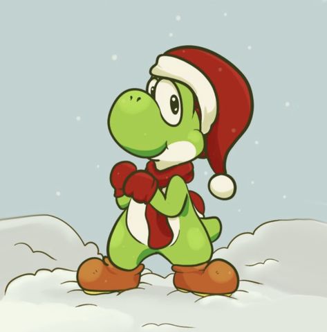 Yoshi Christmas, Yoshi Drawing, Nintendo Mario Bros, Mario Yoshi, Nintendo Characters, Super Mario Art, Super Mario World, Themed Christmas, Nintendo Art