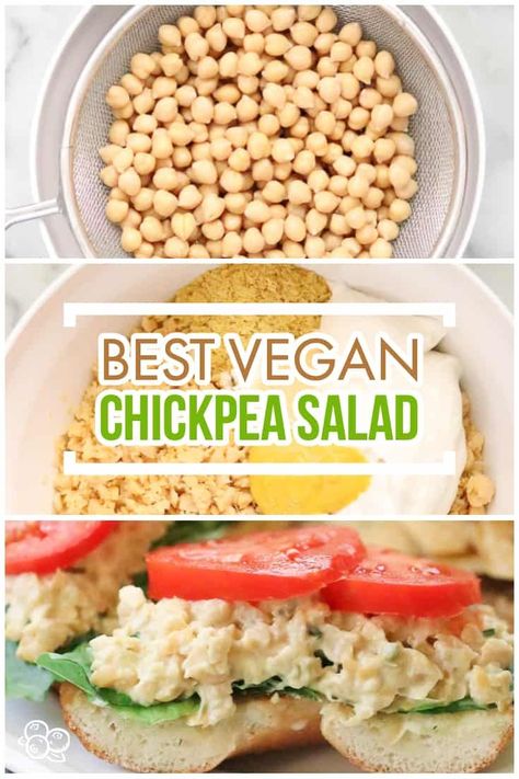 Vegan Chickpea Salad, Chickpea Salad Vegan, Vegan Chickpea, Vegan Fast Food, Party Spread, Chick Pea, Salad Pasta, Healthy Vegan Snacks, Chickpea Recipes