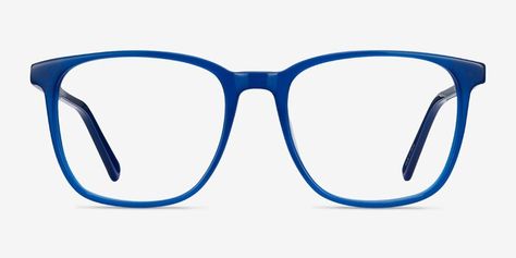 Blue Frame Glasses, Blue Glasses Frames, Oversized Glasses Frames, Michael Mell, Fnaf Au, Eyeglasses Fashion, Rimless Eyeglasses, Buddy Guy, Oversized Glasses