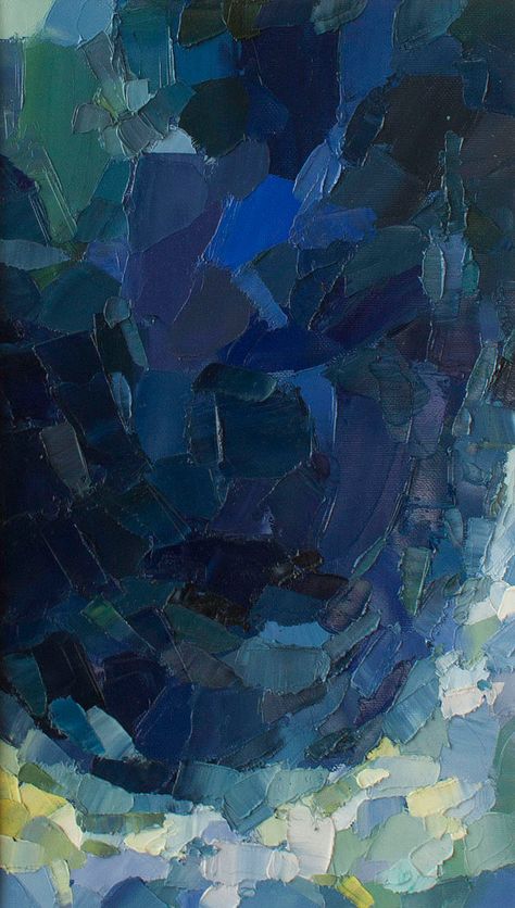 Art Plastique, Blue And Green, Original Oil Painting, Painting Inspiration, Original Oil, Art Works, Love Art, Artist Inspiration, Painting & Drawing