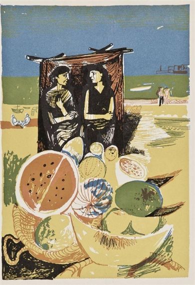 View Corsican Series - four By John Minton; lithographs printed in colours; 165 x 235mm (6 1/2 x 9 1/4 in); . Access more artwork lots and estimated & realized auction prices on MutualArt. John Minton, Stage Designer, John Milton, 25 December, John Piper, British Artists, Royal College Of Art, Lithograph Print, Woven Paper