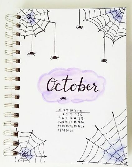 October Bullet Journal Cover, Journal D'inspiration, October Bullet Journal, Journal October, Bullet Journal October, Journal Cover Page, Journaling Printables, Bullet Journal Month, Bullet Journal Cover