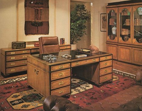 Step into my office via @80smodern   #80s #1980s #eighties #vintagedecor #vintageinteriors #vintageinteriordesign 1980s Office Interior, 1970s Office Interior, 90s Office Aesthetic, 80s Home Office, Killer Frequency, 60s Office, 1950s Office, 1980s Office, 70s Office