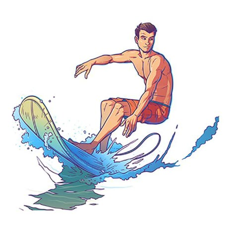 Beach Sketch, Surf Drawing, Wave Drawing, Naval Architecture, Human Logo, Flash Tattoo Designs, Animation Art Sketches, Summer Illustration, Arte Cyberpunk