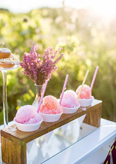 Simply Breathe Events | DC Wedding Planner | Summer Wedding Ideas & Inspiration Wedding Lemonade Stand, Lemonade Stand Party, Snow Cone Stand, Summer Lemonade, Sno Cones, Food Stations, Pink Bridal Shower, Summer Wedding Colors, Snow Cones