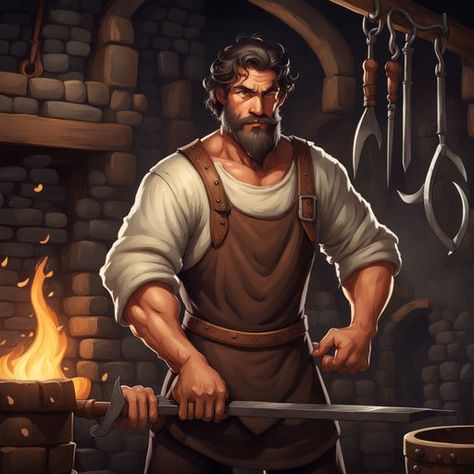 Black Smith Character Design, Blacksmith Concept Art, Fantasy Blacksmith, Blacksmithing, Concept Art, Character Art, Sci Fi, Character Design, Queen