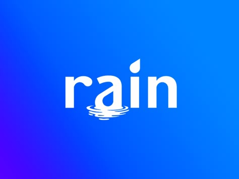 Rain logo by Darya Gilmutdinova on Dribbble Rain Graphic Design, Rain Lettering, Rain Logo Design, Semantic Typography, Rain Logo, Forest Logo, Arrows Graphic, Drop Logo, Concert Flyer