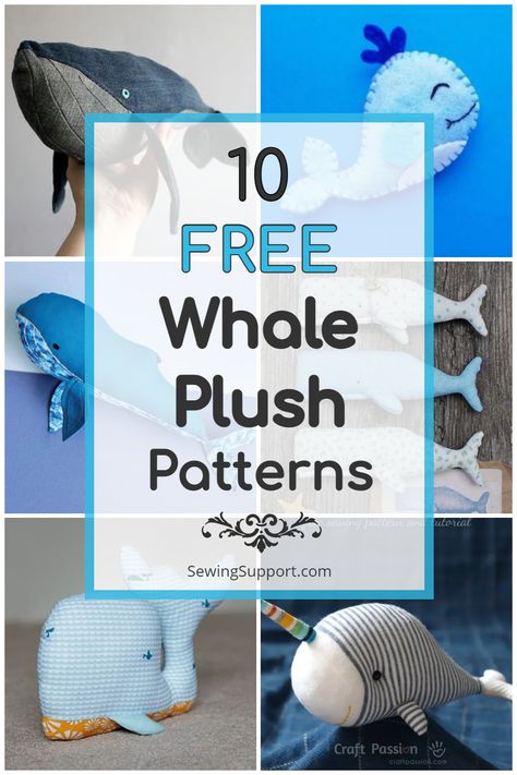 Free Whale Plush Patterns to Sew Diy Whale Stuffed Animal, Simple Stuffed Animal Sewing Pattern Free, Whale Shark Pattern Sewing, Whale Plush Pattern Free, Whale Soft Toy Pattern, Free Animal Sewing Patterns Stuffed Toy, Whale Shark Sewing Pattern Free, Denim Whale Pattern Free, Whale Stuffed Animal Pattern