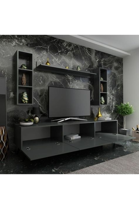 Tv Wall Design Luxury Tvs, Tv Wall Design Luxury, Tv Cabinet Design Modern, Lcd Wall, Modern Tv Room, Modern Tv Unit Designs, Tv Unit Design Modern, Tv Unit Decor, Modern Tv Wall Units