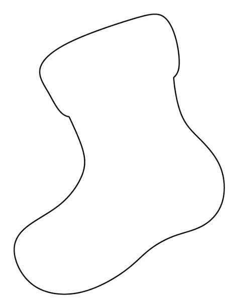 Christmas stocking pattern. Use the printable outline for crafts, creating stencils, scrapbooking, and more. Free PDF template to download and print at http://patternuniverse.com/download/christmas-stocking-pattern/ Stocking Stencil, Stocking Outline, Novogodisnje Dekoracije, Printable Christmas Stocking Pattern, Christmas Stocking Template, Stocking Template, Christmas Boots, Christmas Stencils, Christmas Stocking Pattern