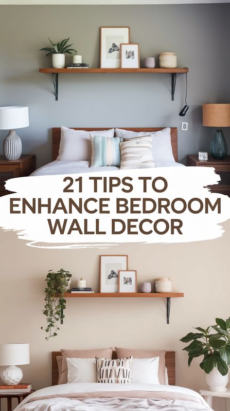 21 Easy Ideas to Make Your Bedroom Wall Look Great with Pictures! Unique Framing, Bedroom Colour Palette, Framing Techniques, Bedroom Color, Gallery Walls, Easy Ideas, Pictures Ideas, Best Pictures, Bedroom Colors